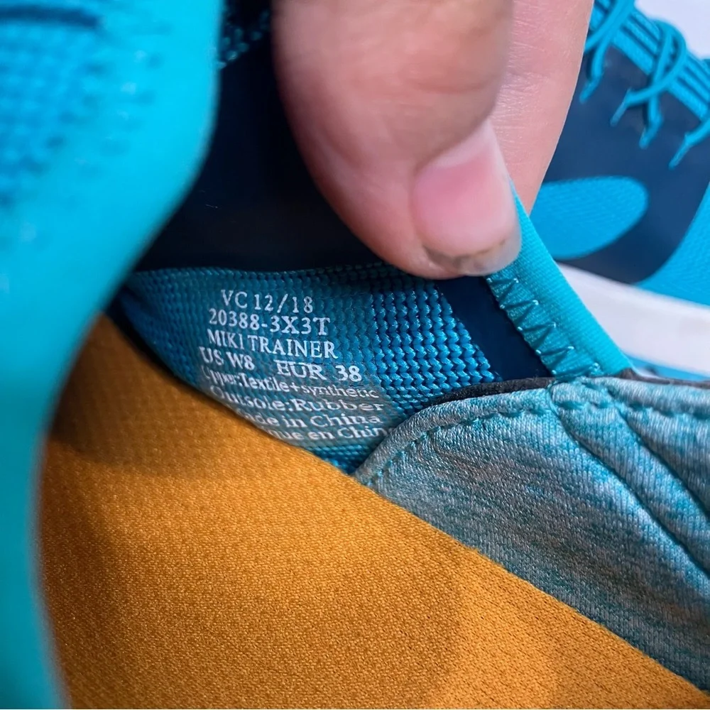 Olukai miki trainer sneakers teal casual women’s‎ size 8 bright slides